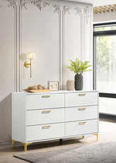 Kendall 6-drawer Dresser White  Half Price Furniture