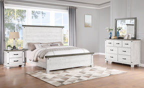 Lilith Bedroom Set Distressed Grey and White - Half Price Furniture