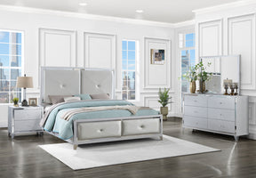 Larue Tufted Bedroom Set Silver Half Price Furniture