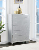 Larue 5-drawer Chest Silver Half Price Furniture