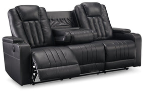 Center Point Reclining Sofa with Drop Down Table - Half Price Furniture