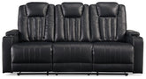Center Point Reclining Sofa with Drop Down Table  Half Price Furniture