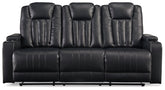 Center Point Reclining Sofa with Drop Down Table Half Price Furniture