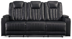 Center Point Reclining Sofa with Drop Down Table Half Price Furniture