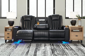 Center Point Reclining Sofa with Drop Down Table - Half Price Furniture