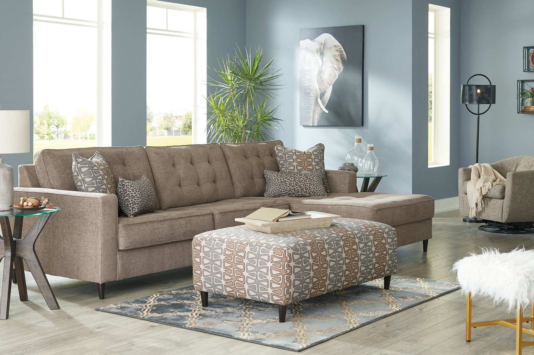 Flintshire Oversized Accent Ottoman - Half Price Furniture