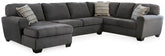 Ambee 3-Piece Sectional with Chaise  Half Price Furniture