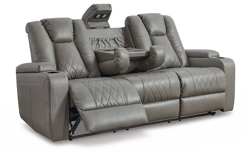 Mancin Reclining Sofa with Drop Down Table - Half Price Furniture