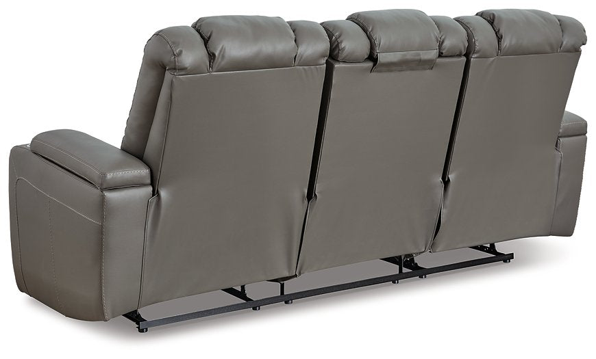 Mancin Reclining Sofa with Drop Down Table - Half Price Furniture