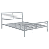 Cooper Queen Metal Bed Silver  Half Price Furniture