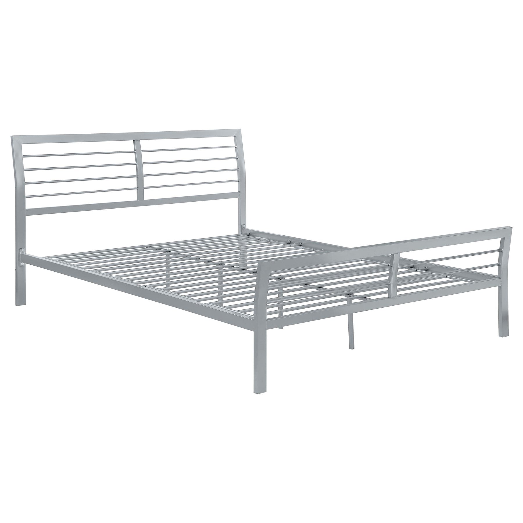 Cooper Queen Metal Bed Silver Half Price Furniture