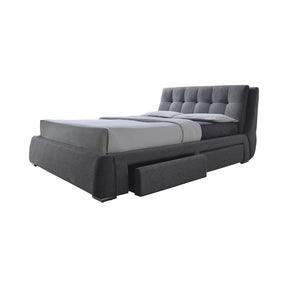 Fenbrook Queen Tufted Upholstered Storage Bed Grey Half Price Furniture