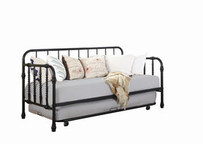 Marina Twin Metal Daybed with Trundle Black Half Price Furniture