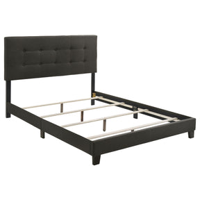 Mapes Upholstered Tufted Full Bed Charcoal Half Price Furniture