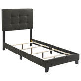 Mapes Tufted Upholstered Twin Bed Charcoal Half Price Furniture