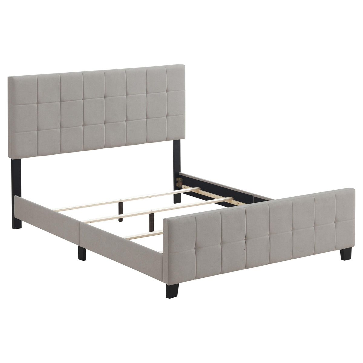 Fairfield Queen Upholstered Panel Bed Beige  Half Price Furniture