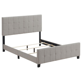 Fairfield Queen Upholstered Panel Bed Beige Half Price Furniture