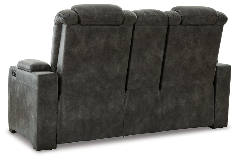 Soundcheck Power Reclining Loveseat with Console - Half Price Furniture