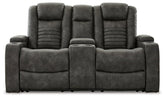 Soundcheck Power Reclining Loveseat with Console Half Price Furniture