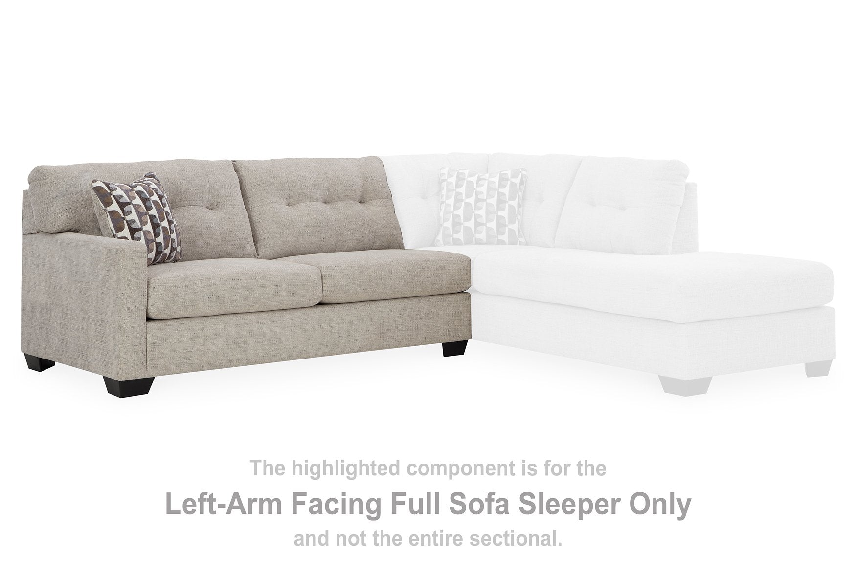 Mahoney 2-Piece Sleeper Sectional with Chaise - Half Price Furniture