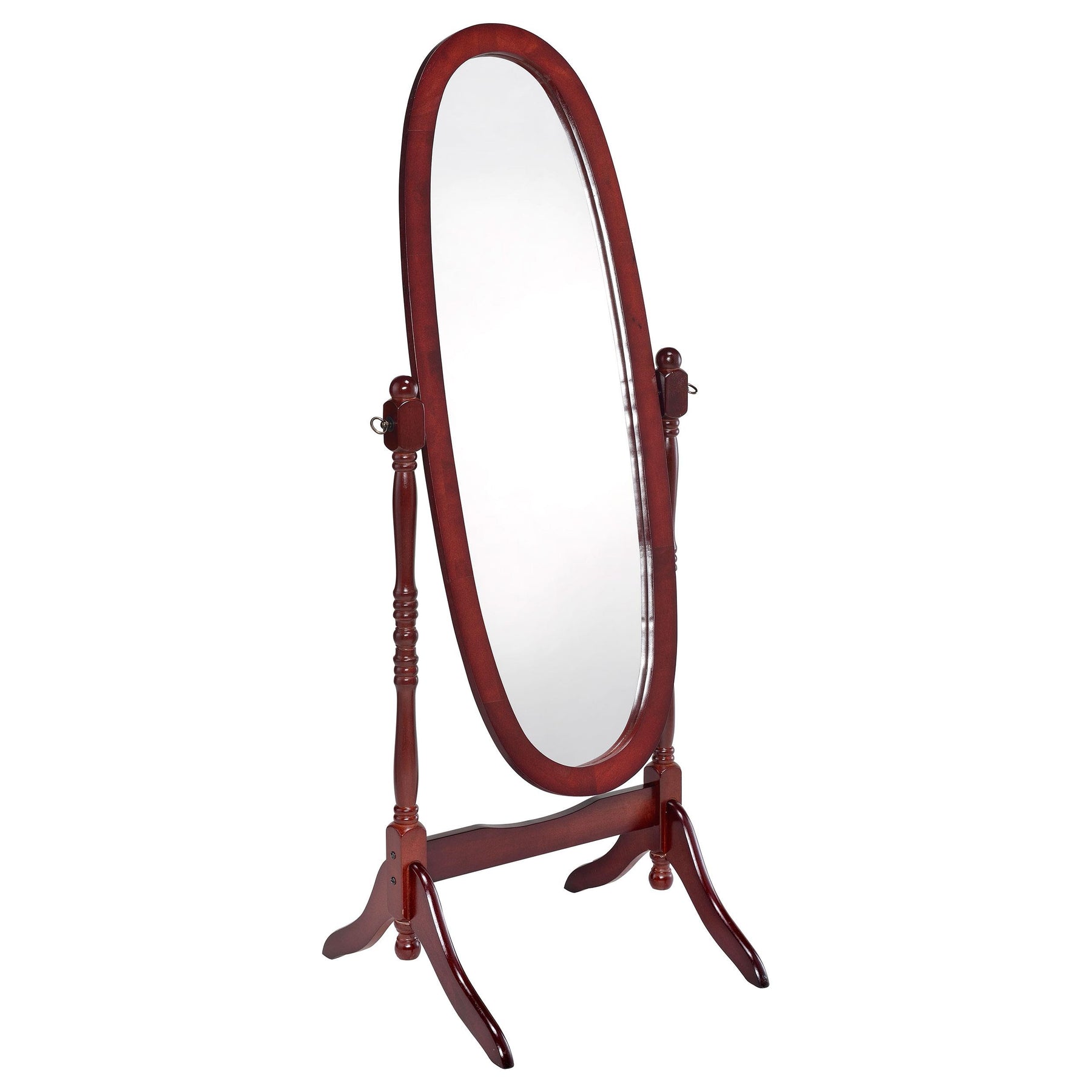 Foyet Oval Cheval Mirror Merlot Half Price Furniture