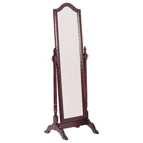 Cabot Rectangular Cheval Mirror with Arched Top Merlot Half Price Furniture