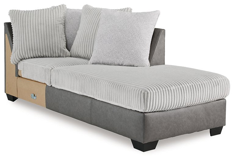 Clairette Court Sectional with Chaise - Half Price Furniture