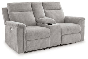 Barnsana Power Reclining Loveseat with Console - Half Price Furniture