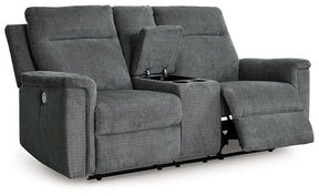 Barnsana Power Reclining Loveseat with Console - Half Price Furniture