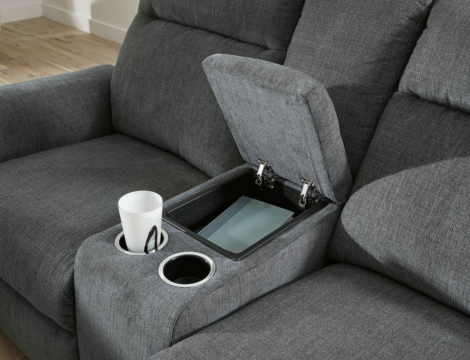 Barnsana Power Reclining Loveseat with Console - Half Price Furniture