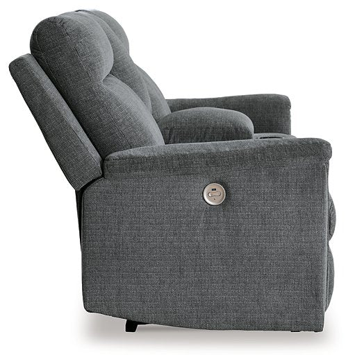 Barnsana Power Reclining Loveseat with Console - Half Price Furniture