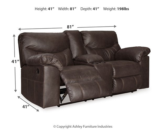 Boxberg Reclining Loveseat with Console - Half Price Furniture