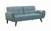 Caufield Biscuit-tufted Sofa Bed Turquoise Blue Half Price Furniture