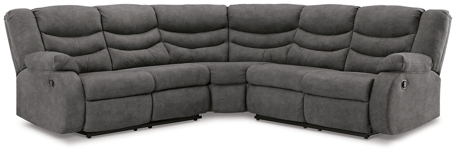 Partymate 2-Piece Reclining Sectional Half Price Furniture