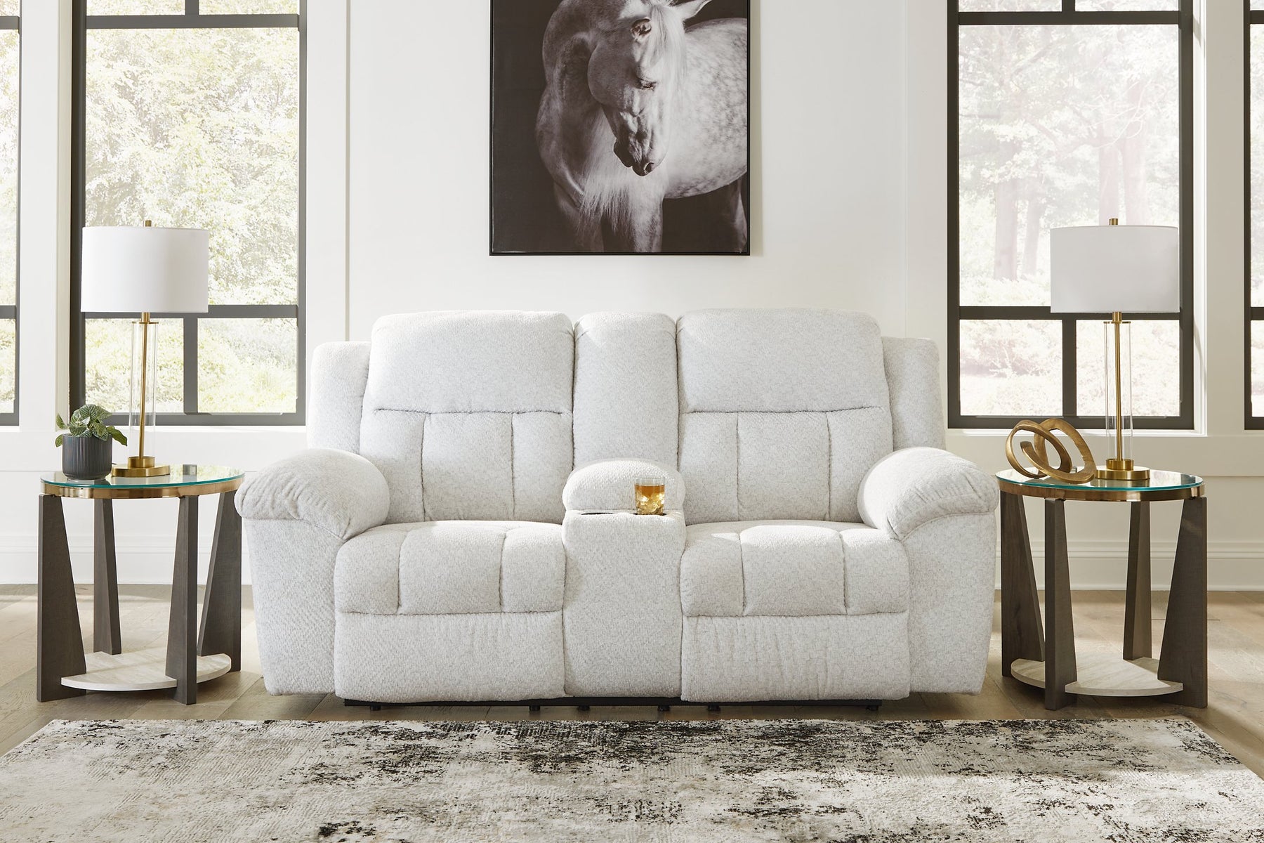 Frohn Reclining Loveseat with Console - Half Price Furniture