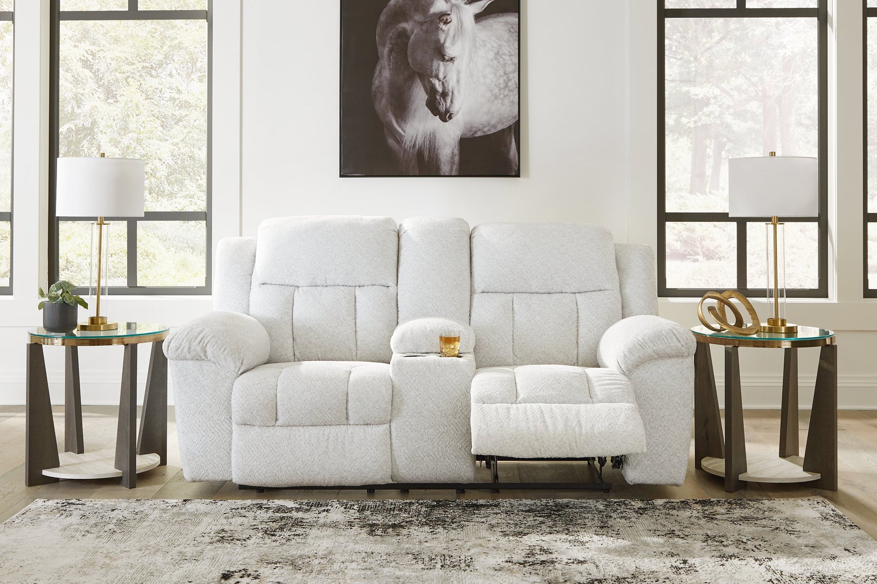 Frohn Reclining Loveseat with Console - Half Price Furniture