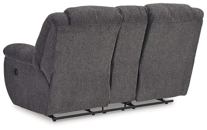 Foreside Reclining Loveseat with Console - Half Price Furniture