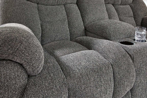 Foreside Reclining Loveseat with Console - Half Price Furniture