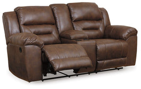 Stoneland Reclining Loveseat with Console - Half Price Furniture