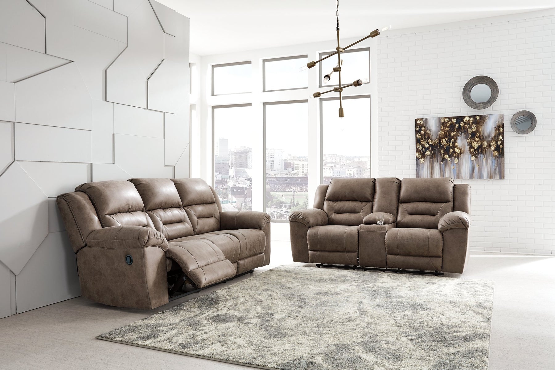 Stoneland Reclining Sofa - Half Price Furniture