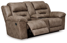 Stoneland Reclining Loveseat with Console - Half Price Furniture