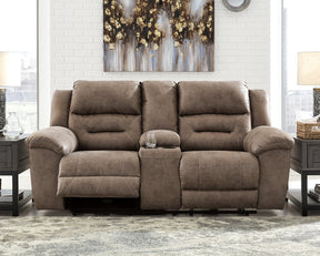 Stoneland Reclining Loveseat with Console - Half Price Furniture