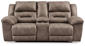 Stoneland Reclining Loveseat with Console - Half Price Furniture