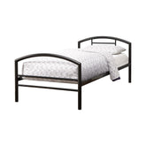 Baines Twin Metal Bed with Arched Headboard Black Half Price Furniture