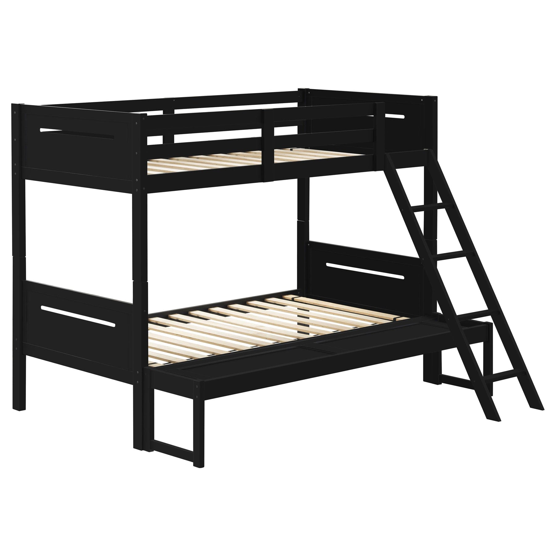 Littleton Twin Over Full Bunk Bed Black Half Price Furniture