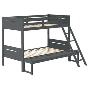 Littleton Twin Over Full Bunk Bed Grey Half Price Furniture