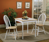 Carlene 5-piece Square Dining Table Natural Brown and White Half Price Furniture