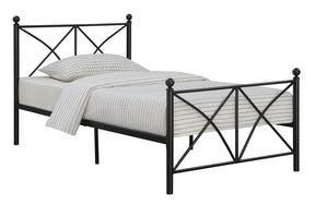 Hart Twin Platform Bed Black Half Price Furniture