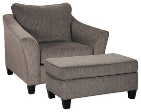 Nemoli Oversized Chair and Ottoman Half Price Furniture