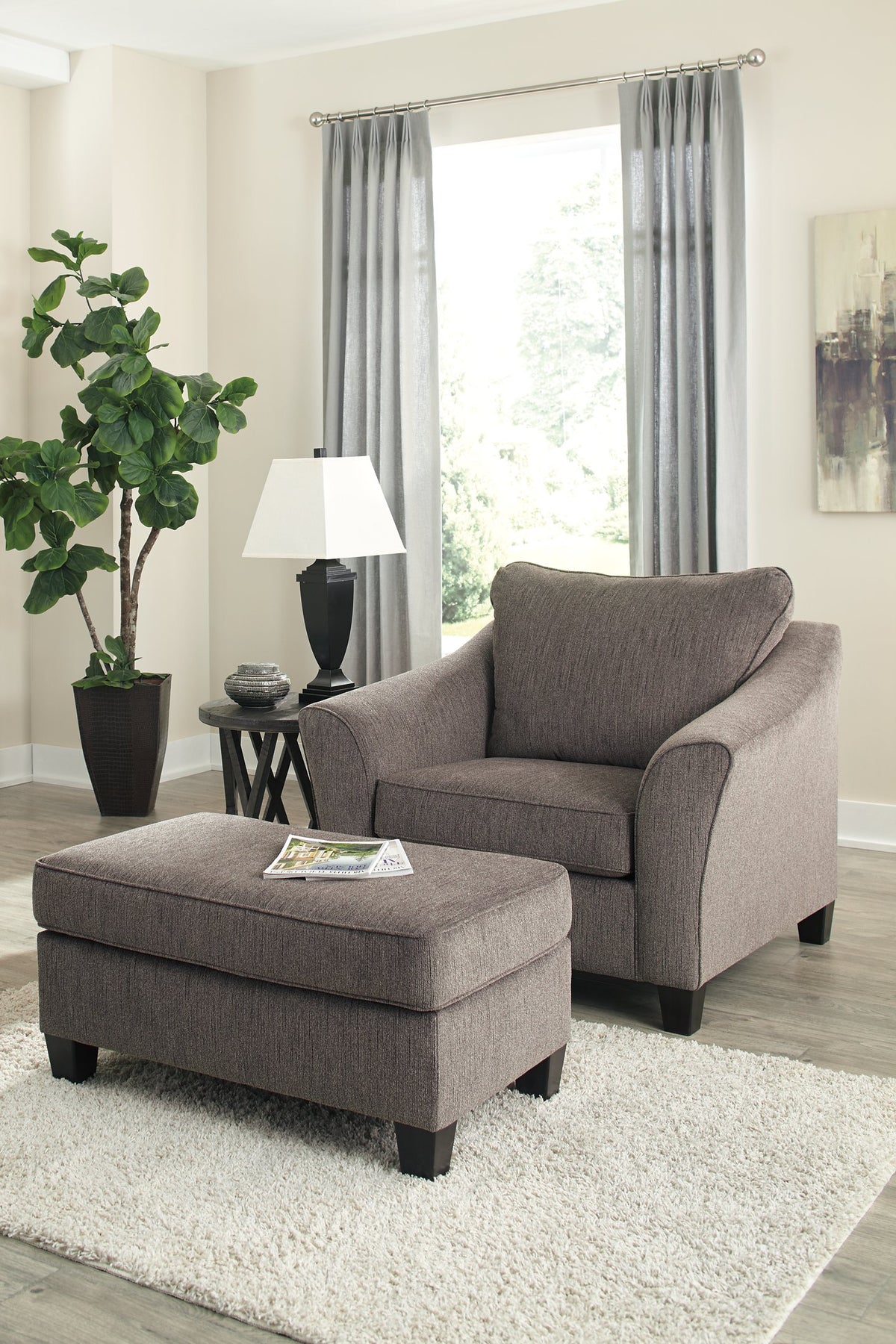 Nemoli Oversized Chair and Ottoman - Half Price Furniture